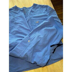 Figs SET Ceil Blue Chisec Top + Axim Cargo Pants Men's XXL Short